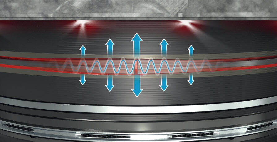 图 1：活塞与气缸盖发生金属接触导致环颤振