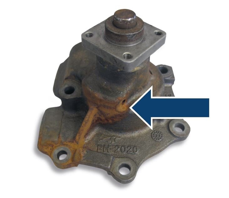 Leaky water pump caused by rust in the cooling liquid - lack of  corrosion protection in the cooling liquid| Pierburg | Motorservice
