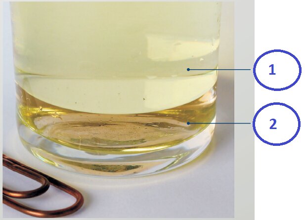 De l'eau dans le carburant (cliquer pour agrandir) De l'eau dans le carburant