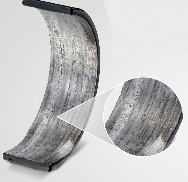 Semicuscinetto di banco inferiore materiale composito acciaioalluminio (clicca per ingrandire) Semicuscinetto di banco inferiore materiale composito acciaioalluminio