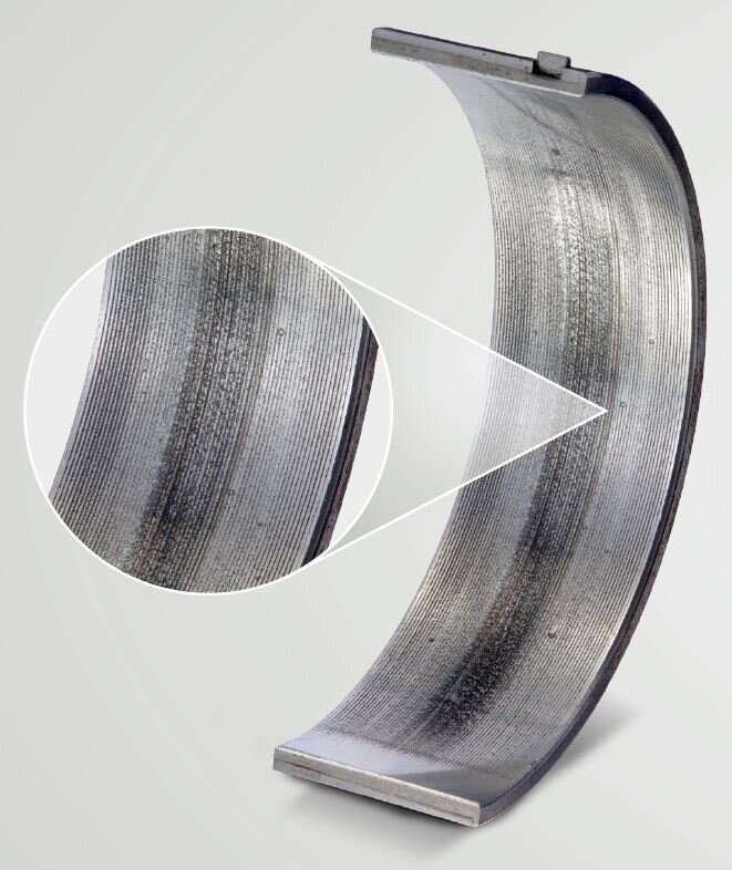 Semicuscinetto di banco inferiore materiale composito acciaioalluminio