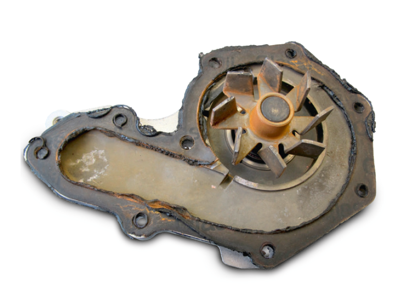 Excess use of liquid sealants (in this case, silicone)