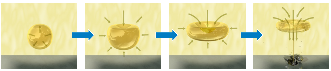 Bubble formation and bubble disintegration